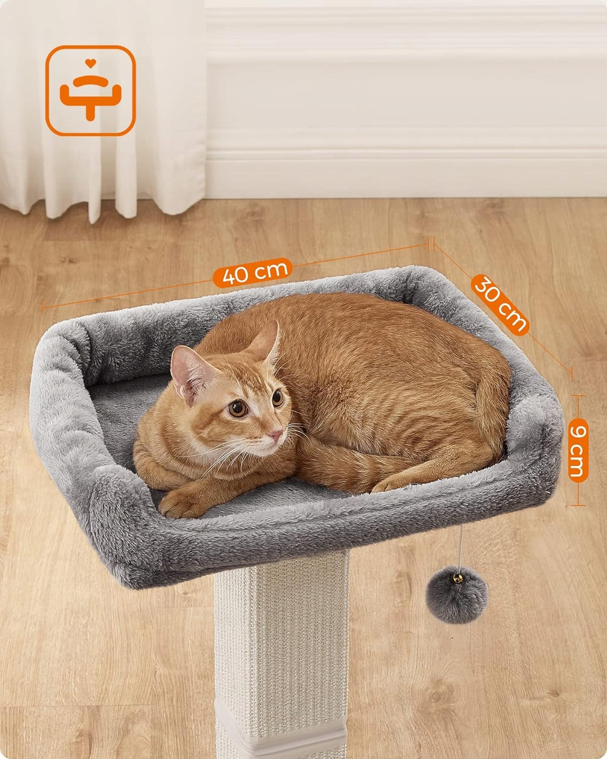 CAT SCRATCHER STABLE SISAL BED POST DECKCHAIR PLATFORM 71cm Height (cm) 61 - 100 cm