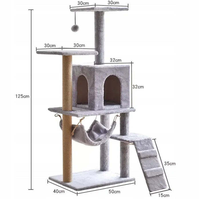 CAT SCRATCHER TOWER BED COTTAGE 5 LEVELS Kind tall scratching post bed scratching post scratching tower
