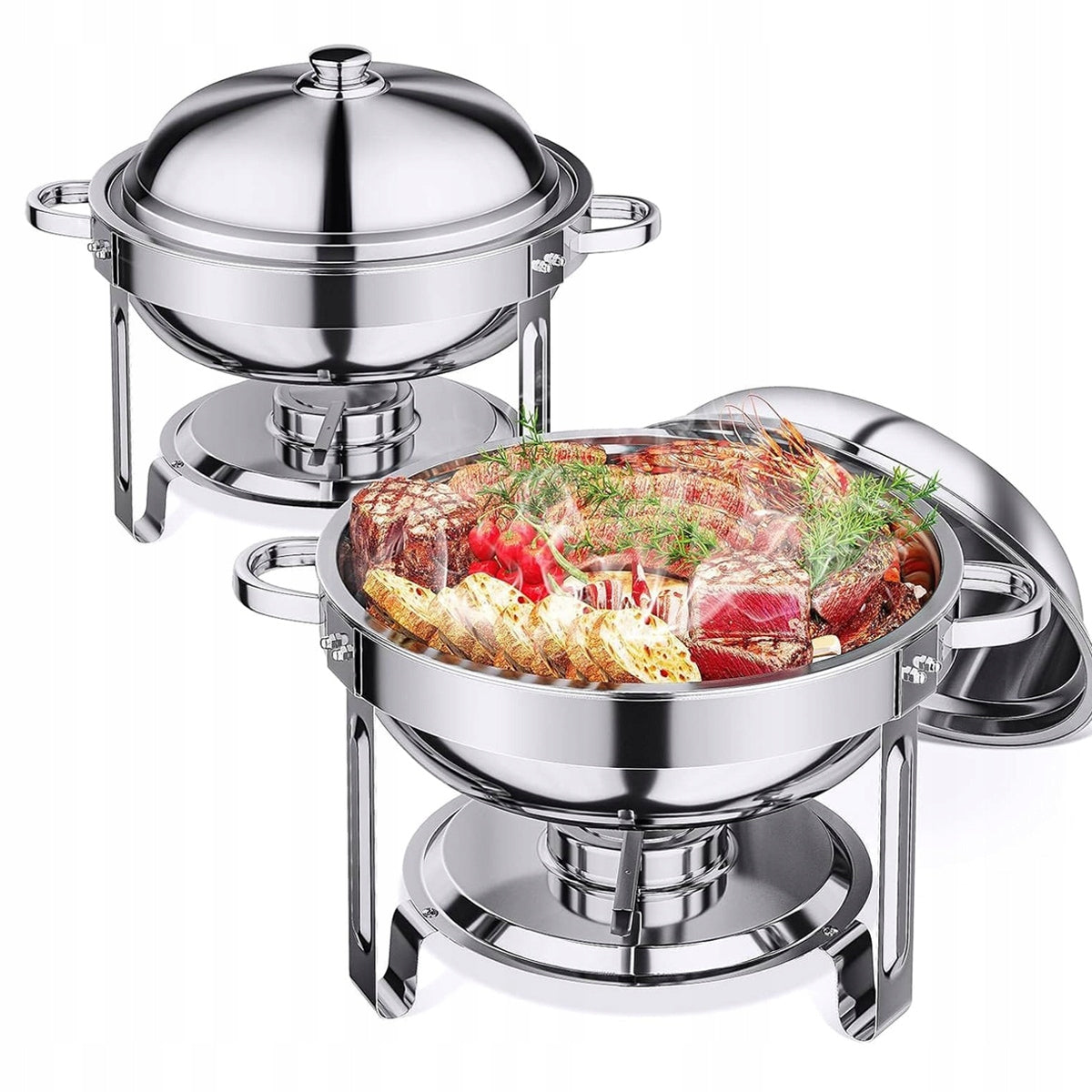 CATERING HEATER FOR DISHES ROUND 6 L Silver Packaging status original