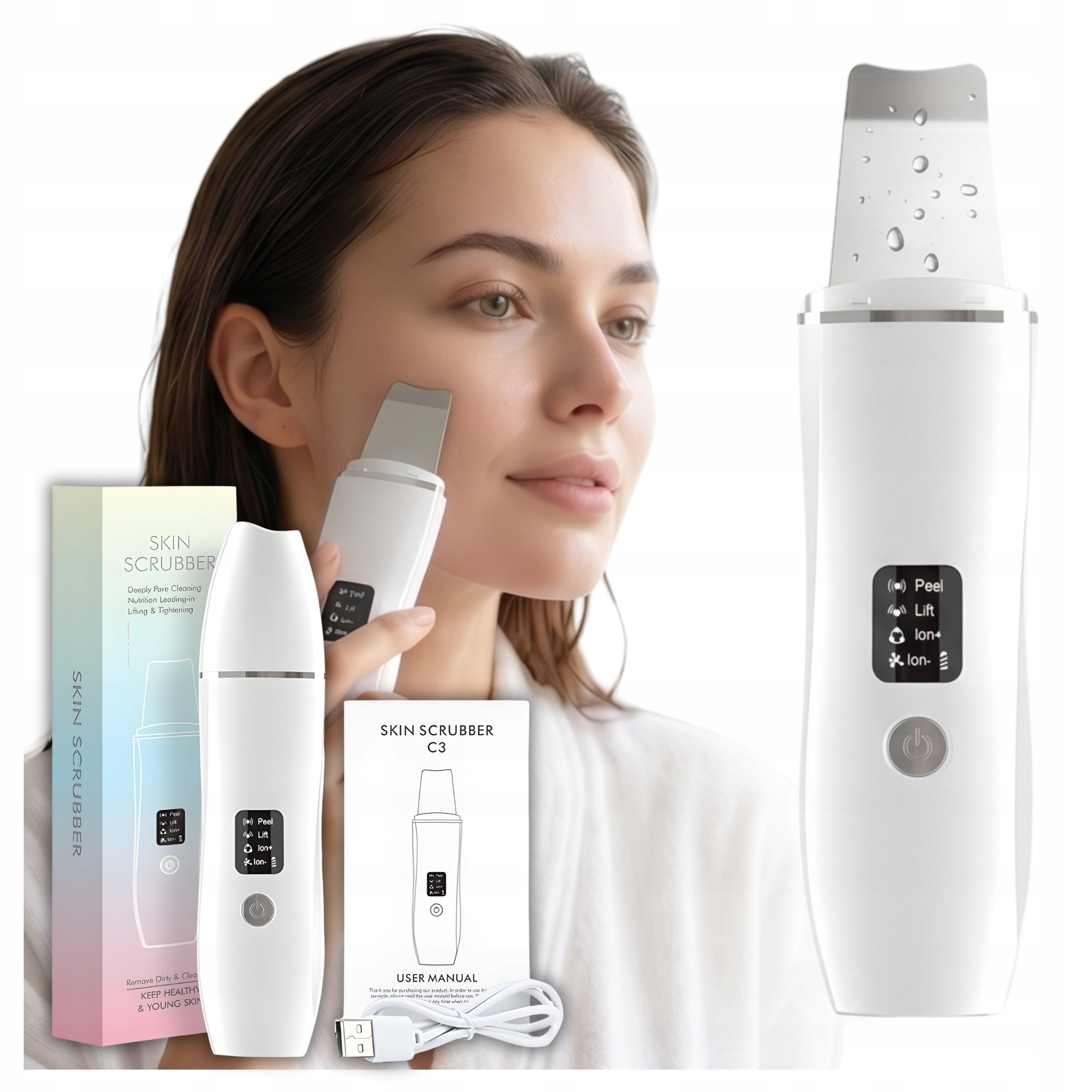 CAVITATION PEELING FOR FACE SONIC LIFTING SMOOTHING IONTOPHORESIS