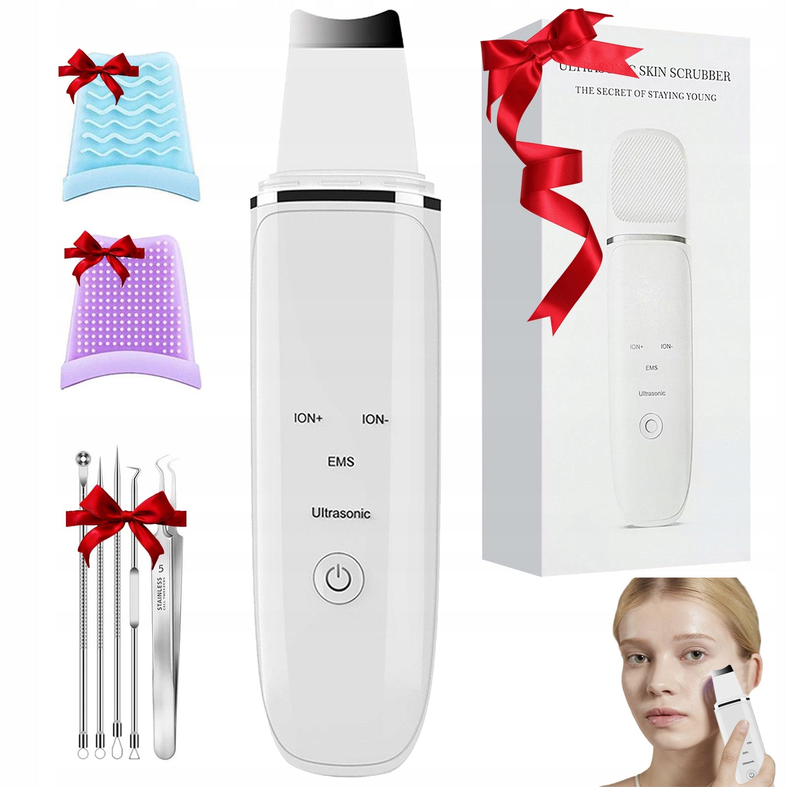 CAVITATION PEELING IN 4IN1 IONTOPHORESIS SONOPHORESIS+CLEANING SET