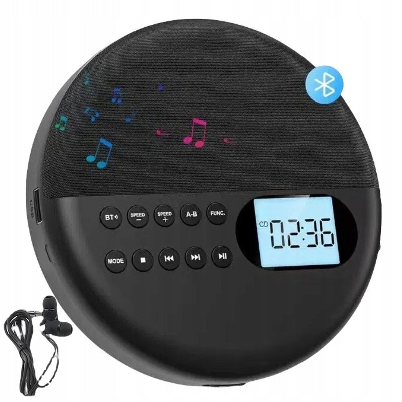 CD PLAYER PORTABLE MP3 FOR HOME AND CAR BLUETOOTH AUX + HEADPHONES