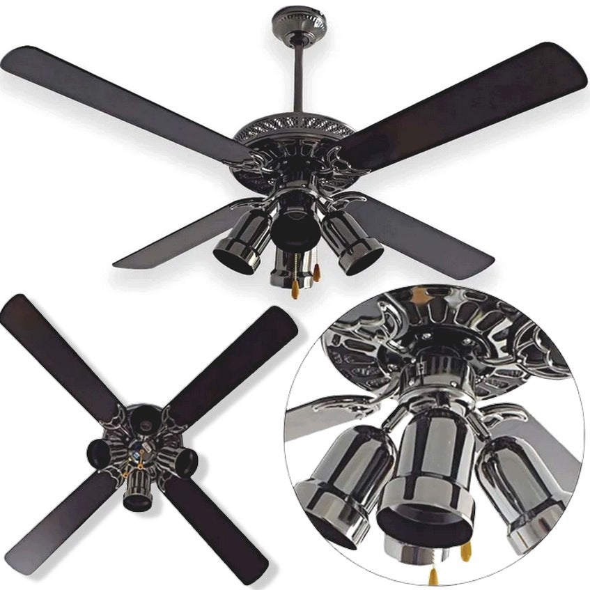 CEILING CHANDELIER FAN PENDANT LAMP PLAFOND 5 / 5 LAMPS E27