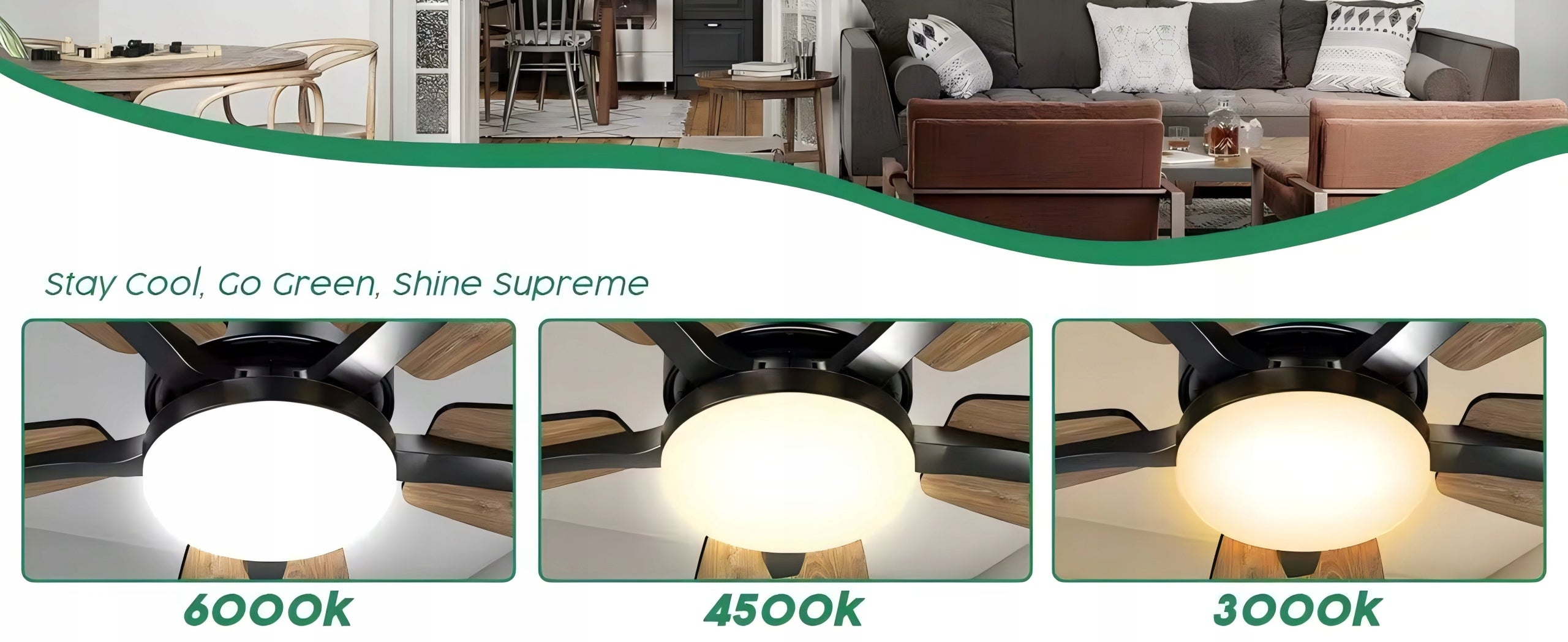 CEILING FAN CEILING LIGHT 6 SPEED 42" WITH TIMER + REMOTE CONTROL Packaging status original