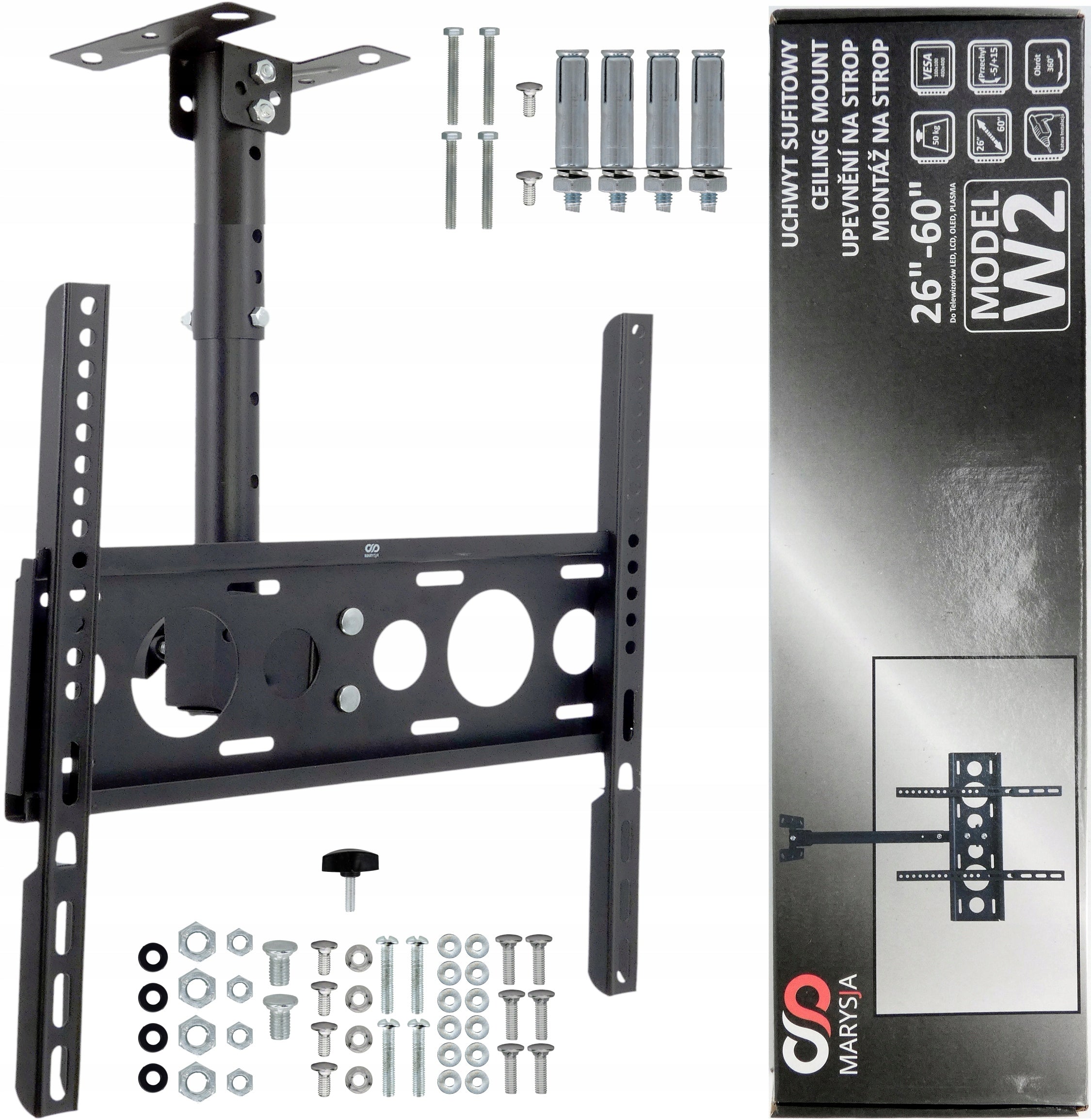CEILING MOUNT TV HANGER 26-60 INCH UNIVERSAL SWIVEL