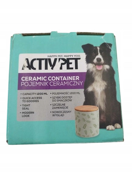 CERAMIC CONTAINER FOR PETS - 1200 ML - K720* Packaging status original