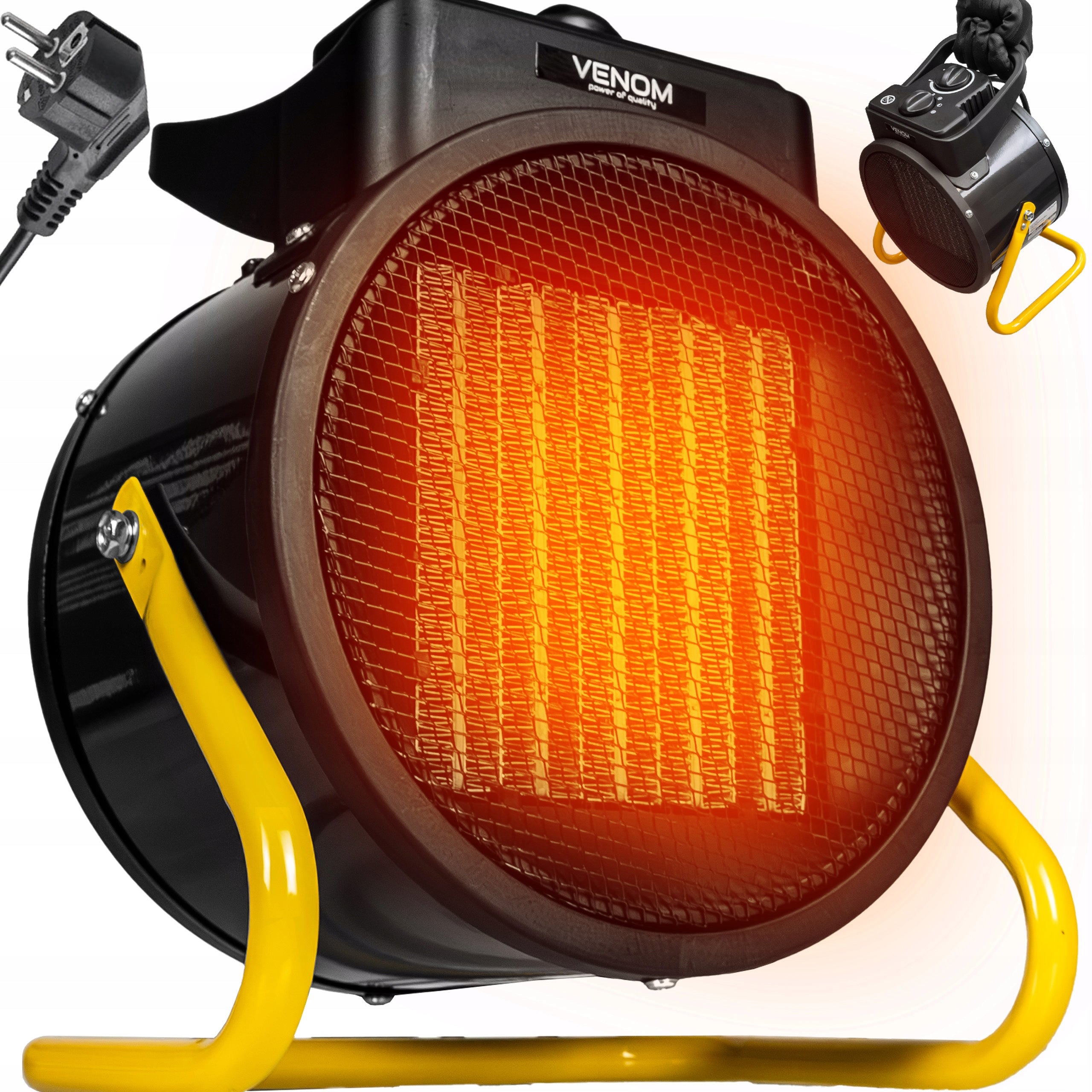 CERAMIC ELECTRIC HEATER 2000W APRON THERMOSTAT HEATER A++ PRO