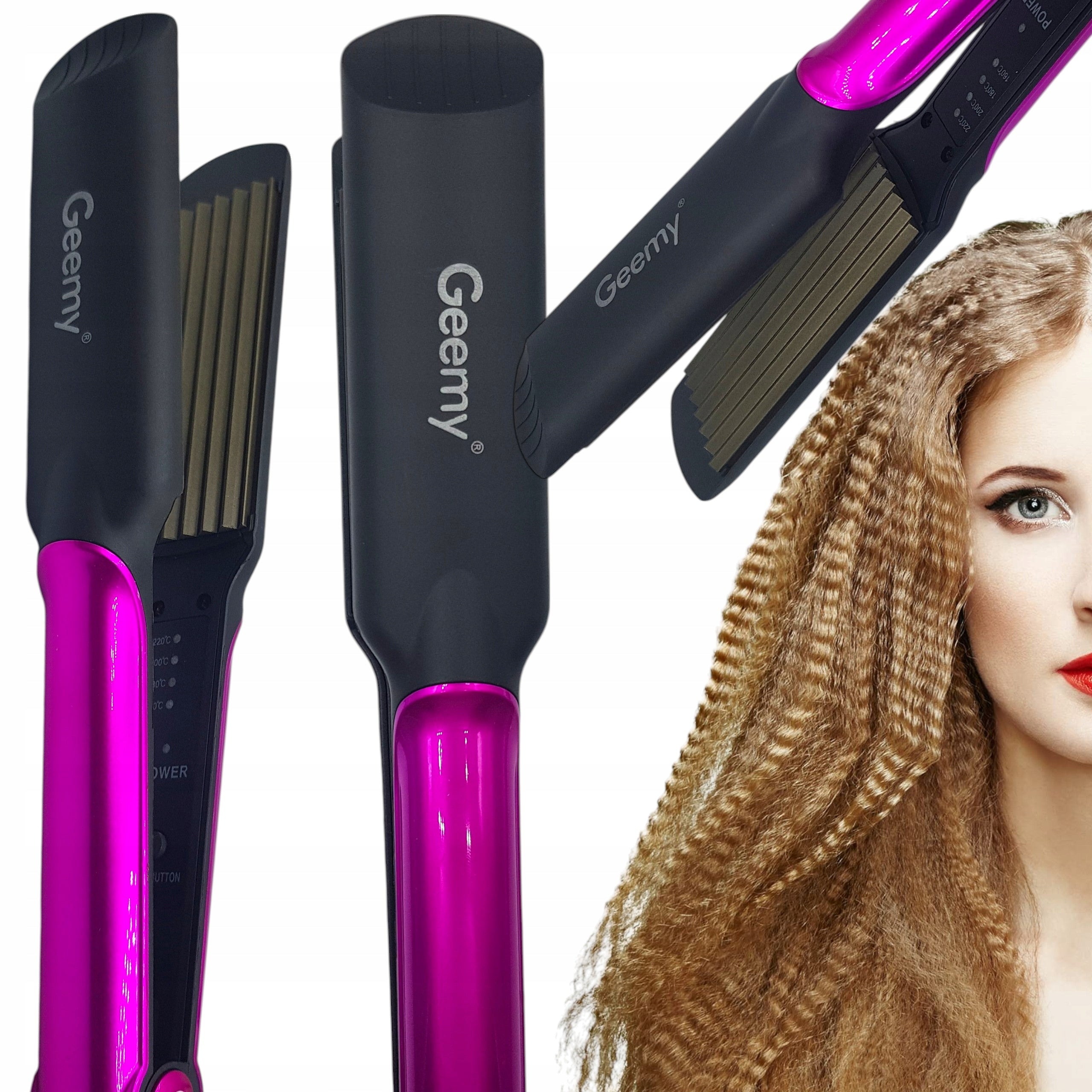 CERAMIC HAIR CRIMPER WITH TEMPERATURE CONTROL FOR STYLING