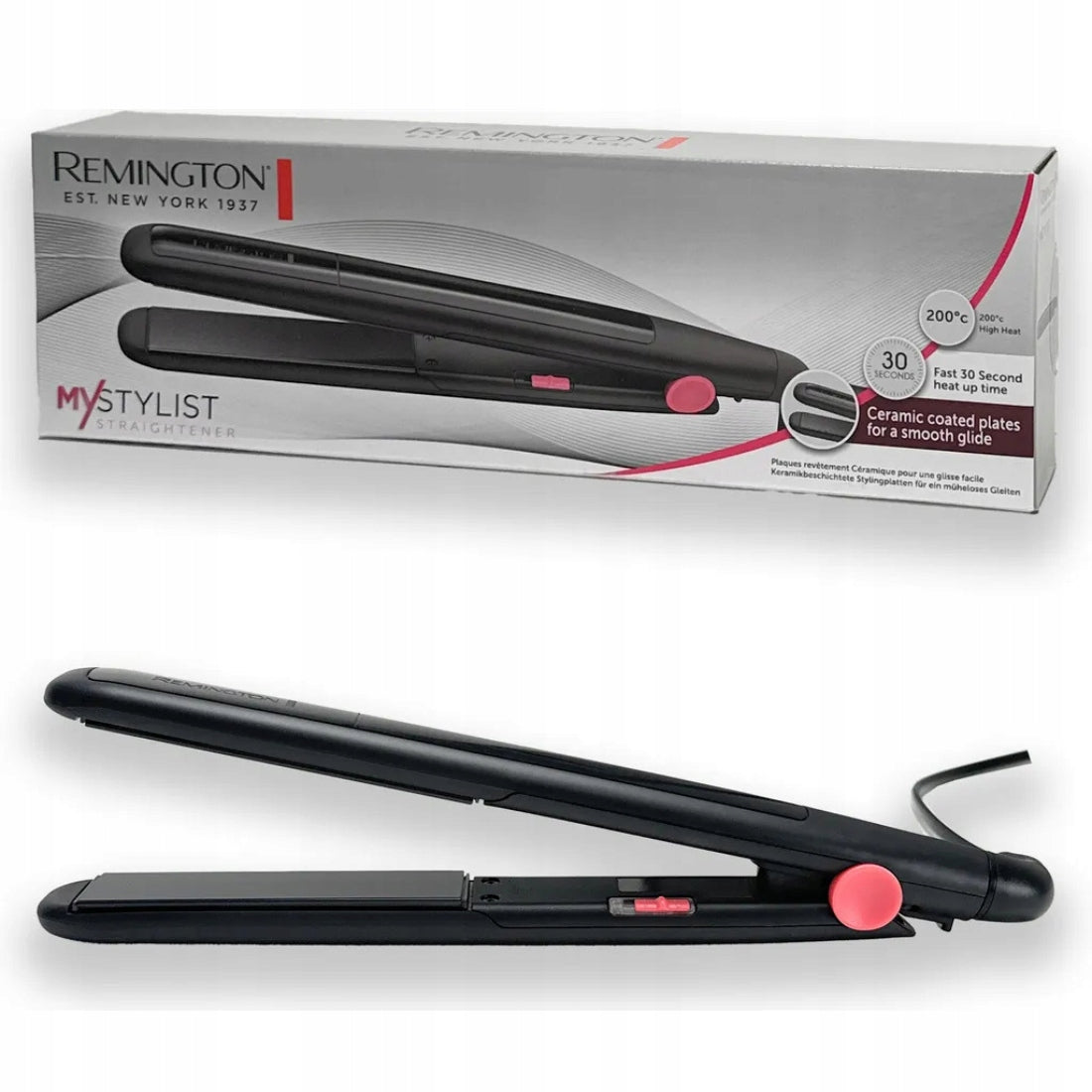 CERAMIC HAIR STRAIGHTENER Remington My Stylist S2A200 Brand Remington