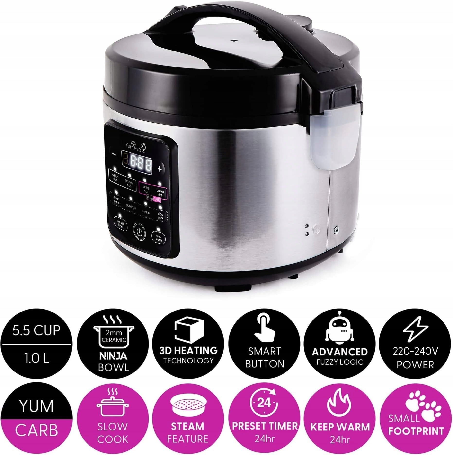 CERAMIC RICE COOKER FOR RICE 1L RICE COOKER MULTICOOKER Manufacturer code 001