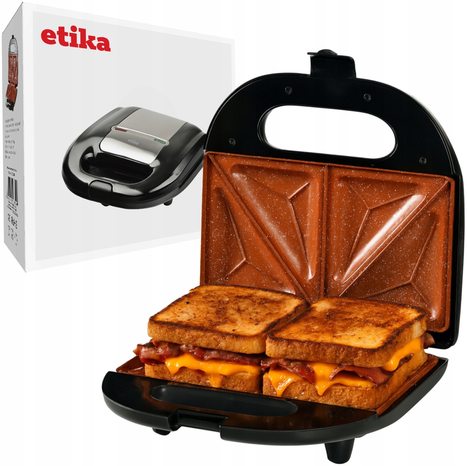 CERAMIC SANDWICH TOASTER 2 LARGE TOAST SANDWICHES