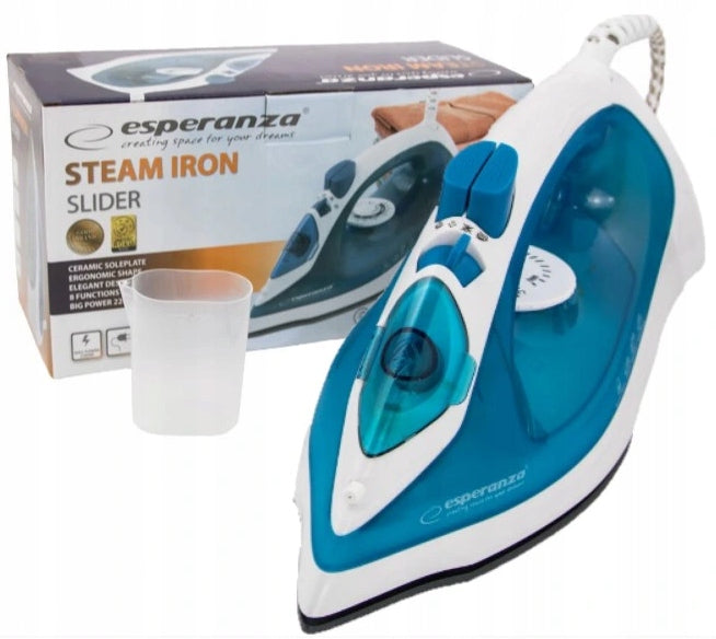 CERAMIC STEAM IRON 2200W ANTI-CALC ANTI-DRIP VERTICAL IRONING POWER