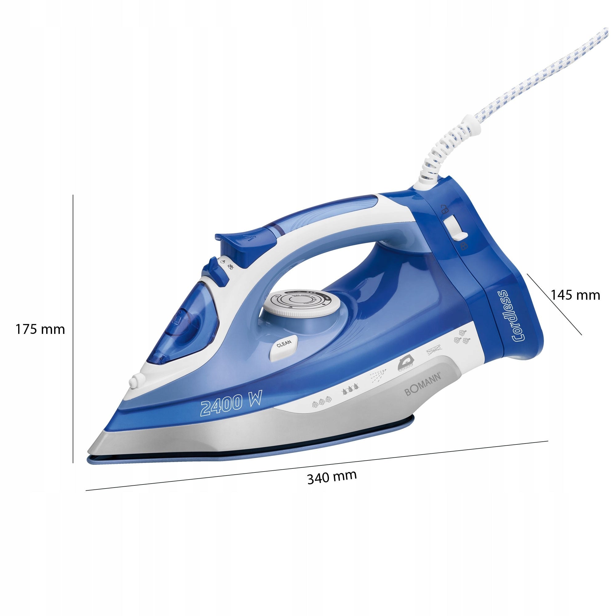 CERAMIC WIRELESS IRON 2400W BOMANN DB Manufacturer code 660061