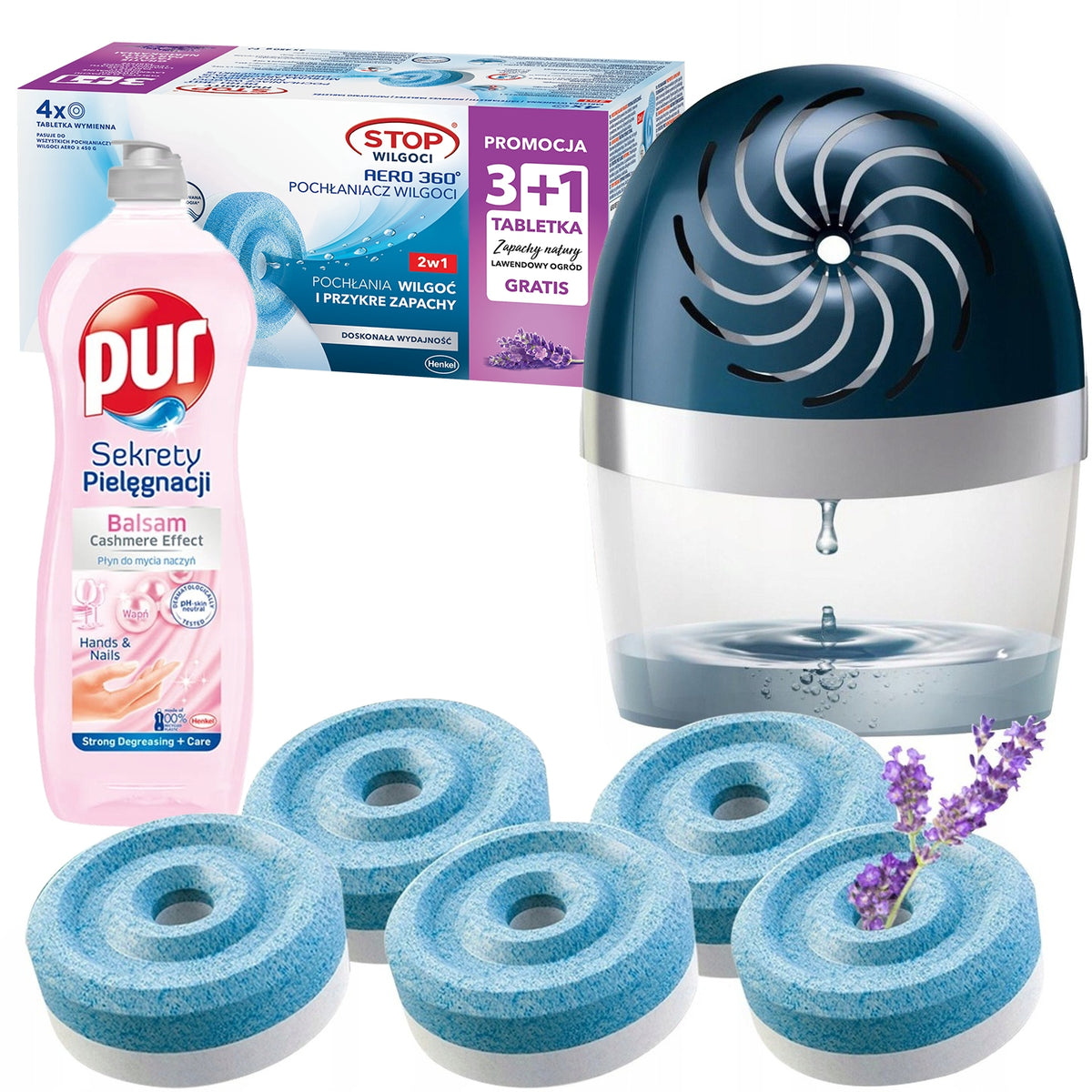CERESIT MOISTURE ABSORBER DEVICE BLUE + 5 CARTRIDGES