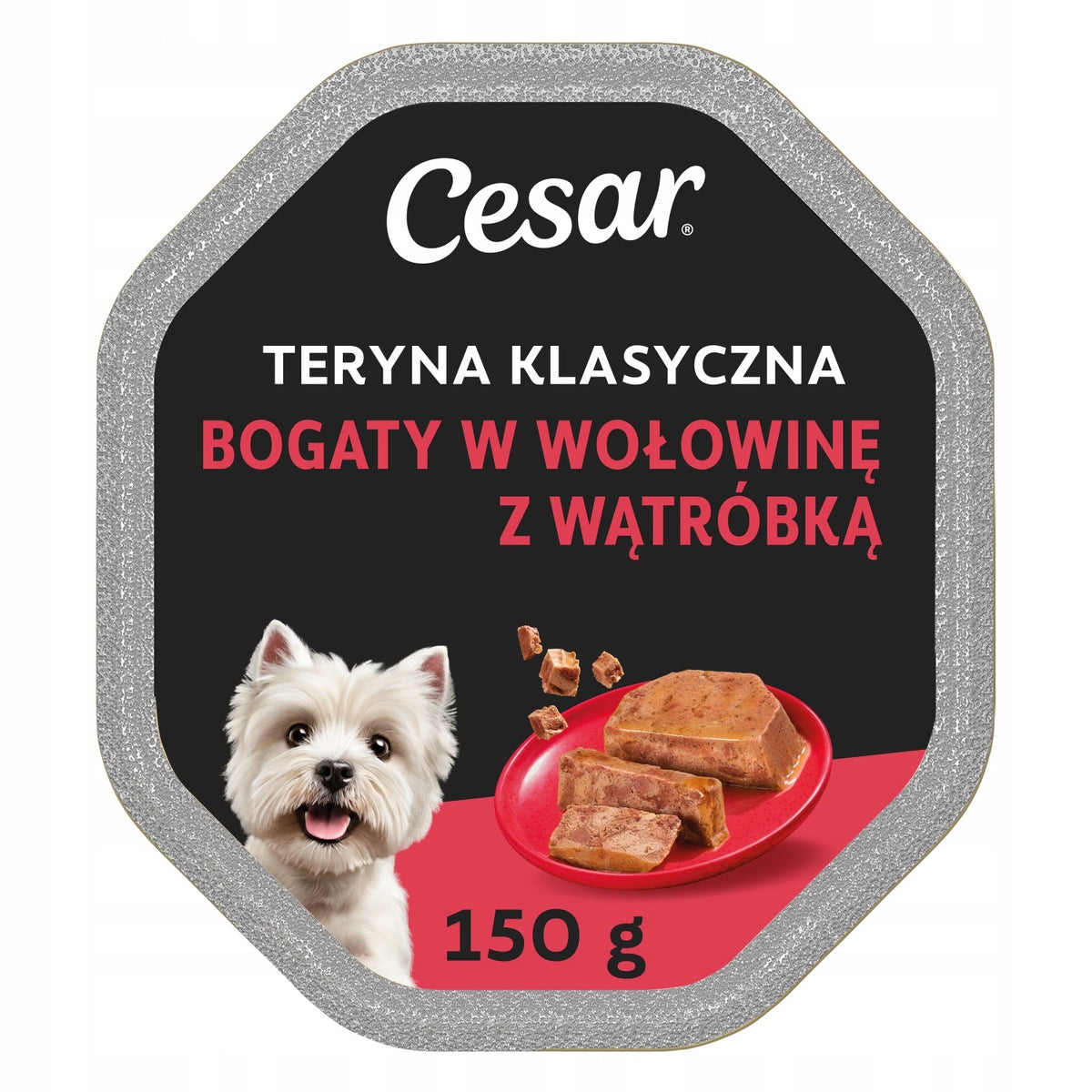 CESAR wet dog food beef and liver (14x150 g) Packaging status original