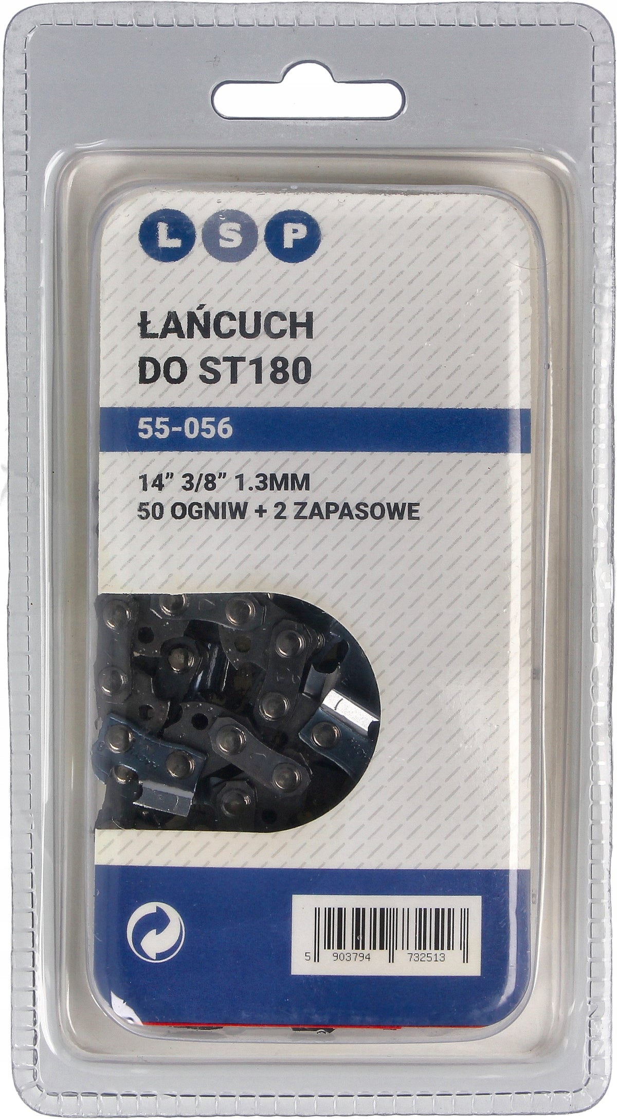 CHAIN FOR SAW STIHL 35CM MS180 MS170 50 GUIDE LINKS 14" 3/8 1.3 MM Packaging status original