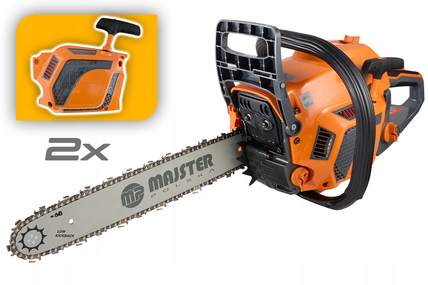 CHAINSAW 5,7km 58cm3 2x chains/wire/oil Strong XXL Packaging status original