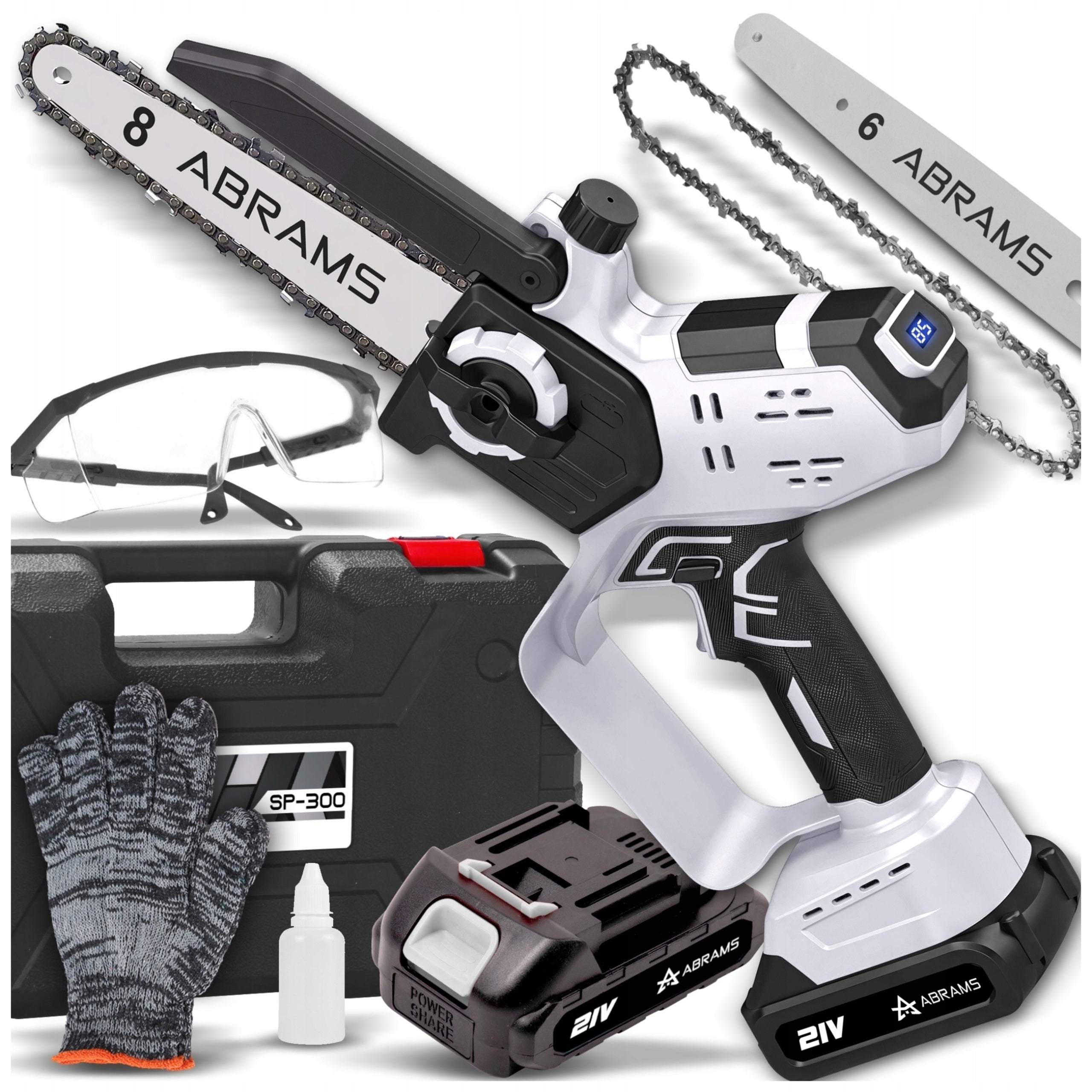 CHAINSAW CORDLESS ELECTRIC BRANCH SAW 8" 2 X AKU 21V