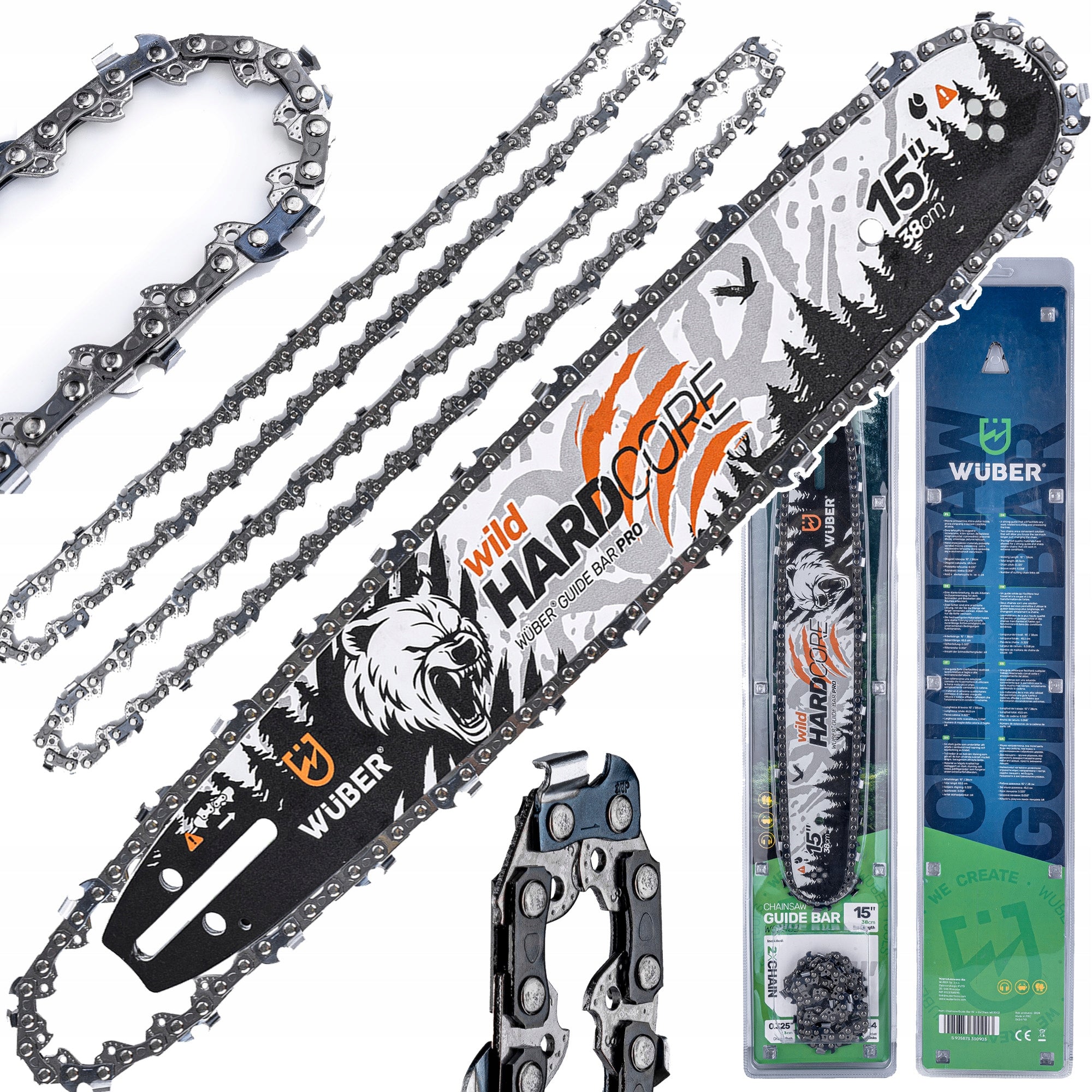 CHAINSAW GUIDE 15" 38CM 2X CUTTING CHAIN