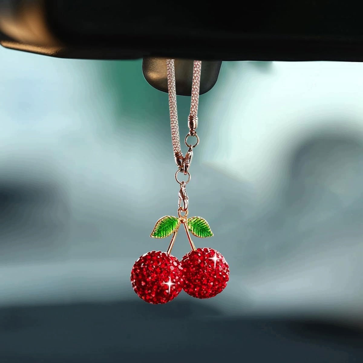 CHERRY CAR MIRROR PENDANT WITH CRYSTALS SWEET TALI Brand MA