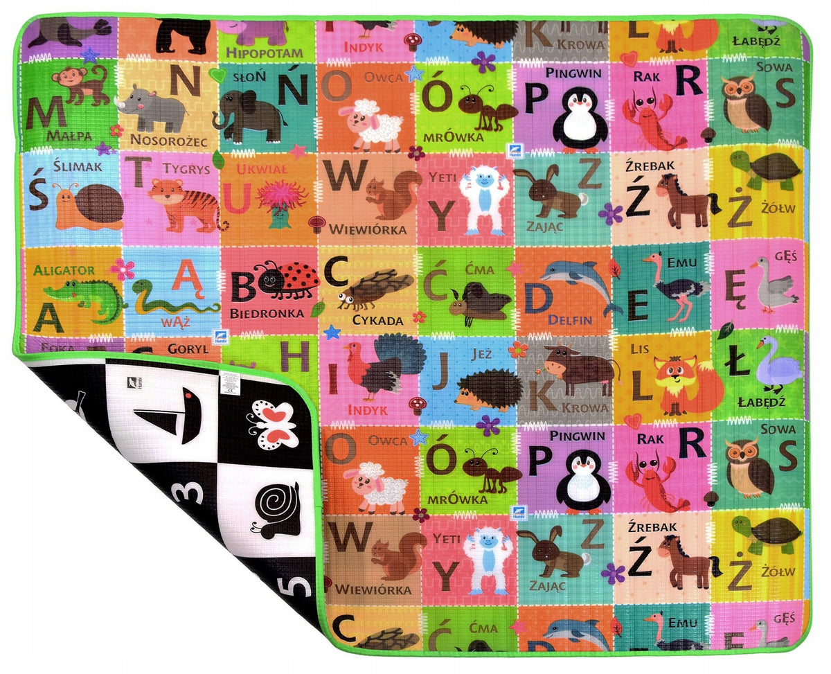CHESSBOARD FOAM MAT Polish ALPHABET 180 x 150 X 1 CM THICK XL ROLLED Brand Humbi