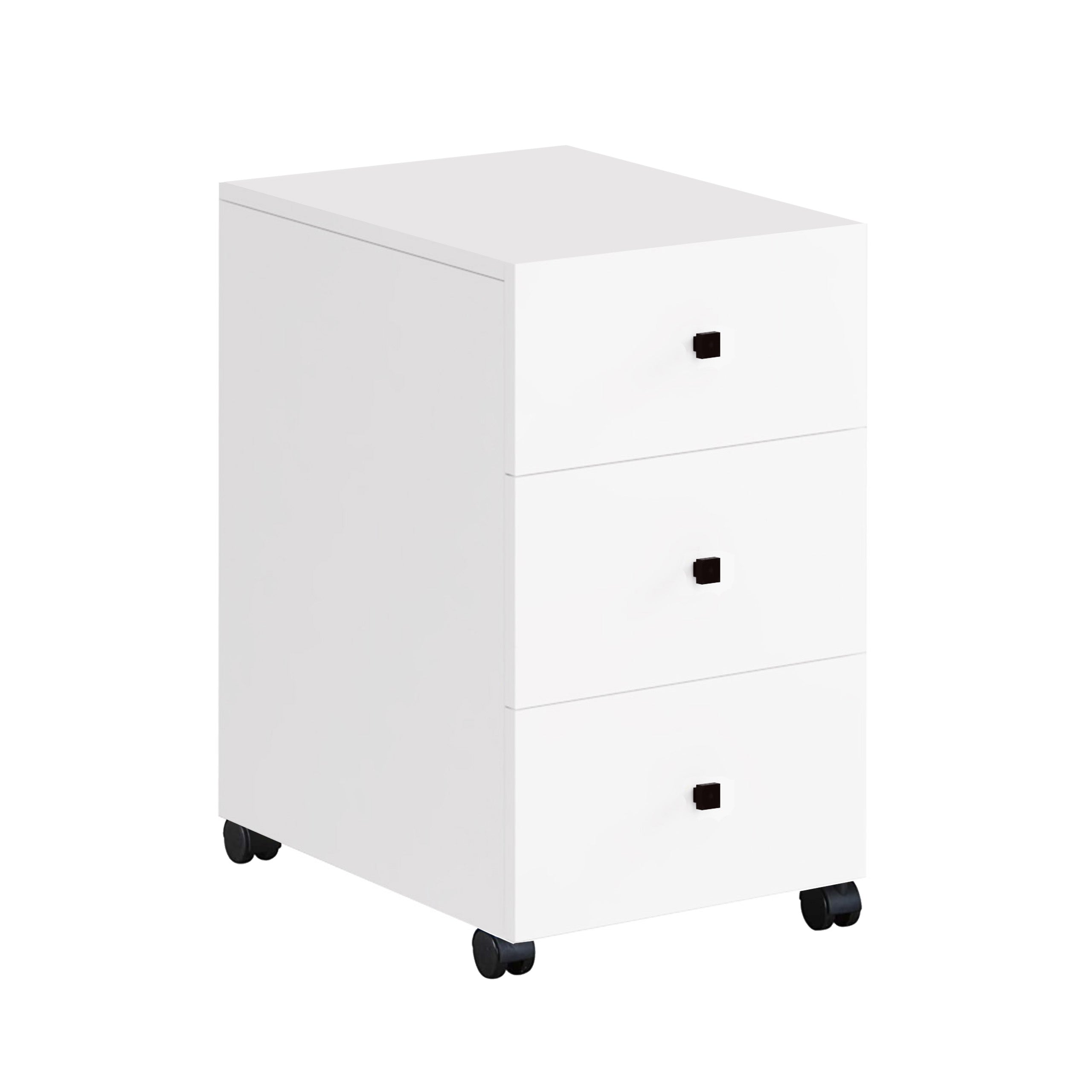 CHEST OF DRAWERS AUXILIARY CONTAINERS THREE DRAWERS ON WHEELS KLARA WHITE BLACK Brand Sarano