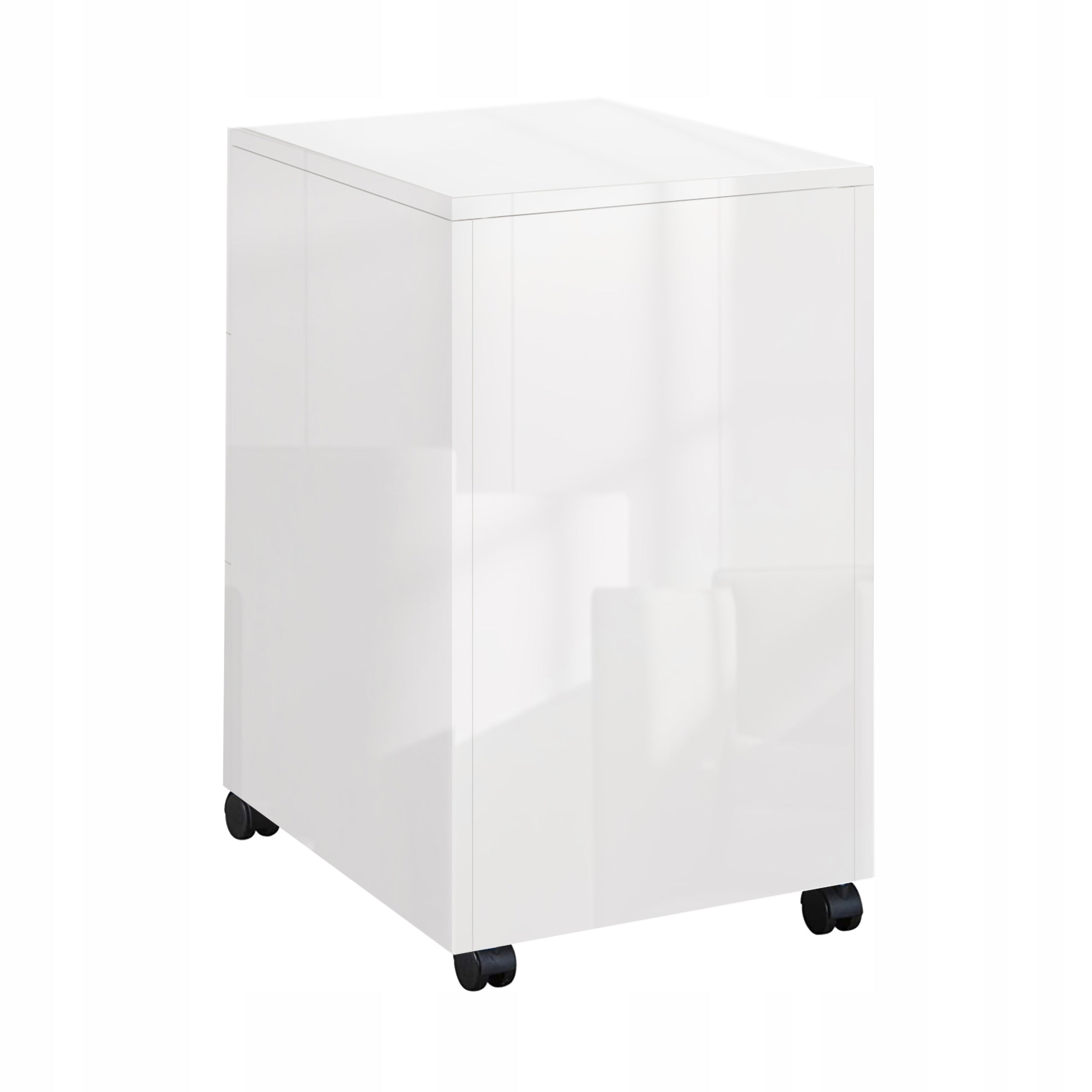 CHEST OF DRAWERS AUXILIARY CONTAINERS THREE DRAWERS ON WHEELS KLARA WHITE GLOSS Color white