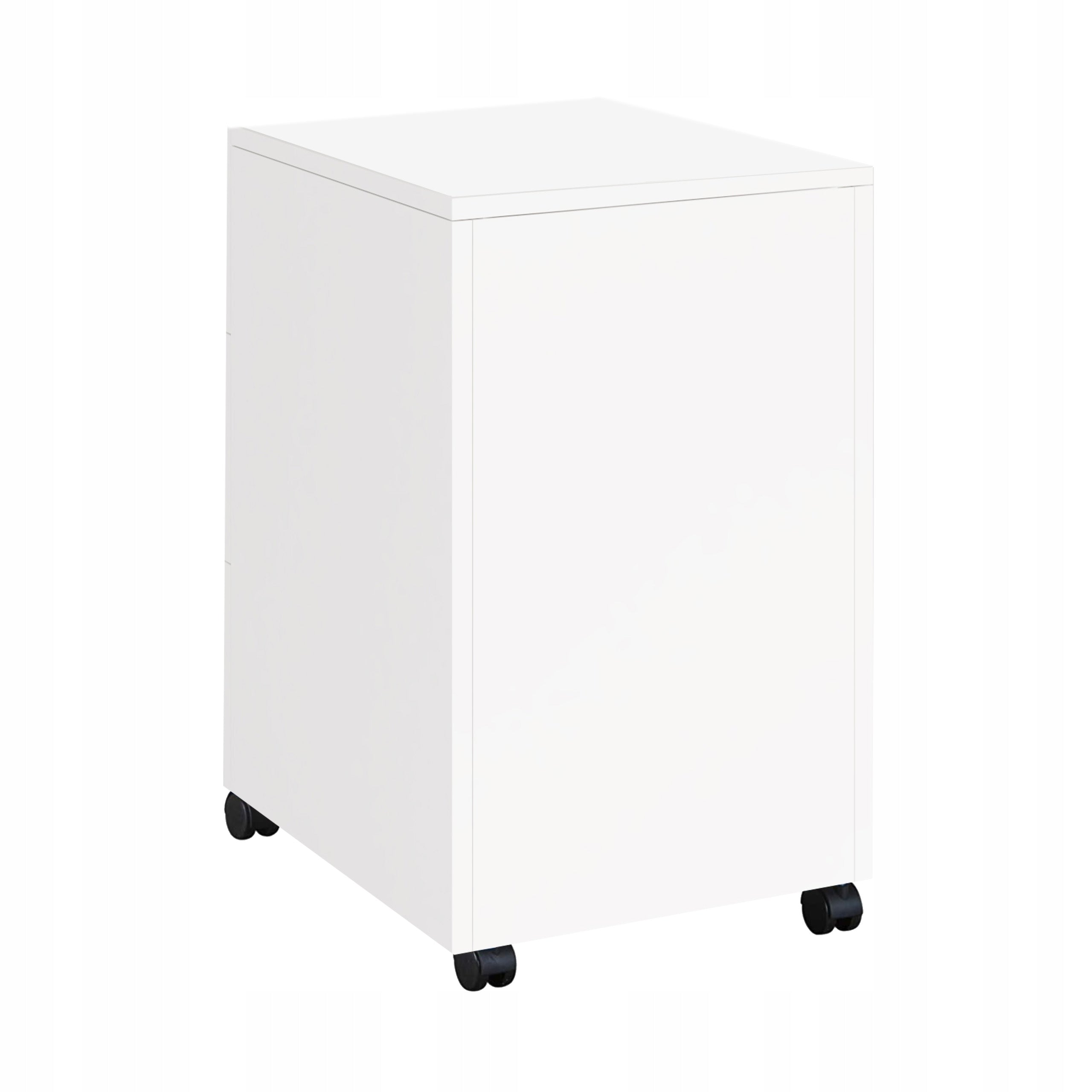 CHEST OF DRAWERS AUXILIARY CONTAINERS THREE DRAWERS ON WHEELS KLARA WHITE MATT GOLD Color white