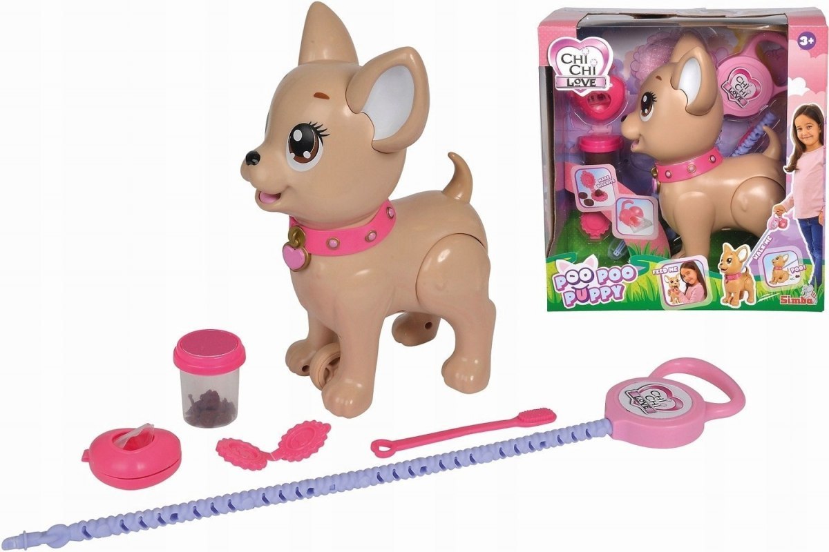 CHI CHI LOVE POO POO PUPPY 30 cm - Interactive Plush Dog Brand Simba