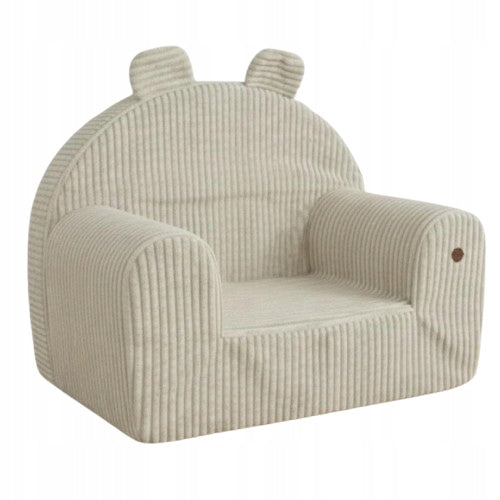 CHILD SEAT Pouf Foam Baby Sofa Corduroy Light Beige