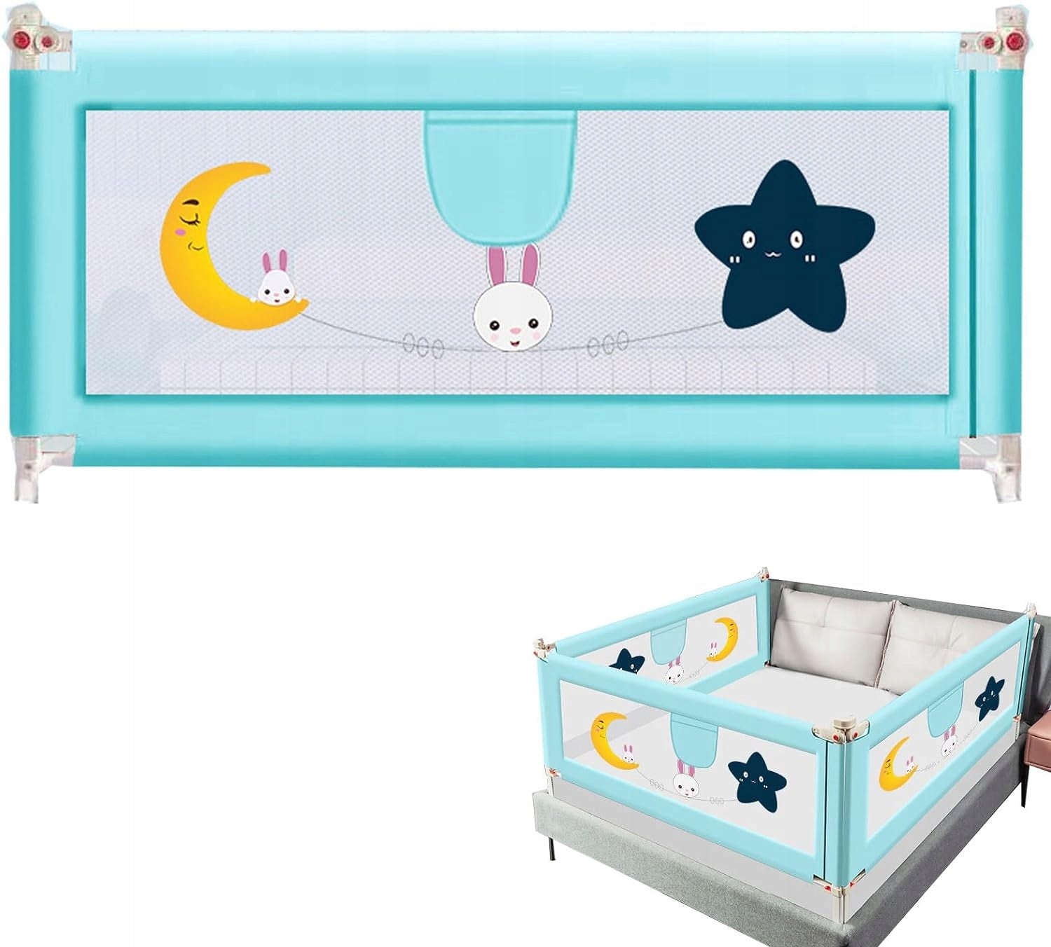 CHILDREN'S BED SAFETY BARRIER Protective Lock 160 180 200C Packaging status original