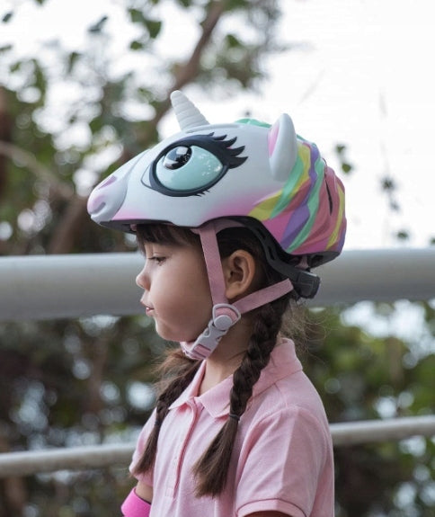 CHILDREN'S BICYCLE HELMET UNICORN PINK WHITE HELMET FOR SCOOTER BIKE Manufacturer code RE-418-2