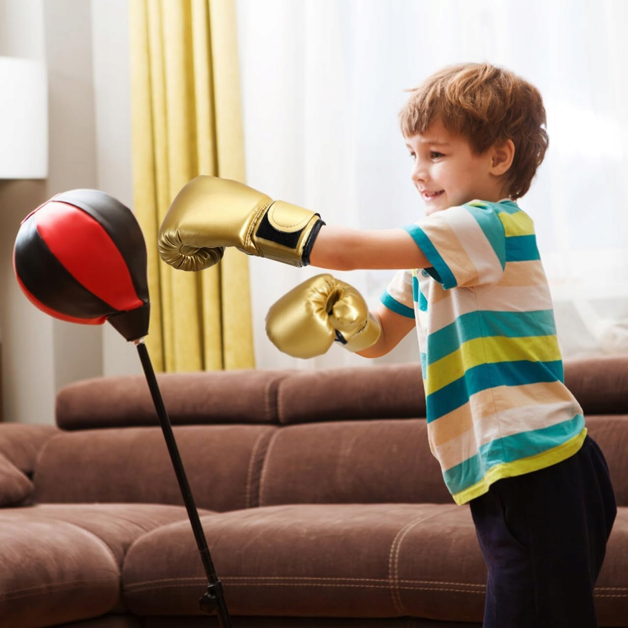 CHILDREN'S BOXING GLOVES SANDBAG GLOVES GOLD 6 OZ EAN (GTIN) 6924507112476