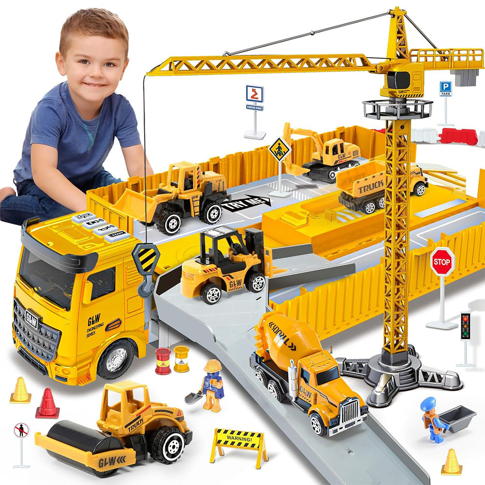 CHILDREN'S CAR, CONSTRUCTION VEHICLE SET 3 TO 7 YEARS TRUCK EXCAVATOR