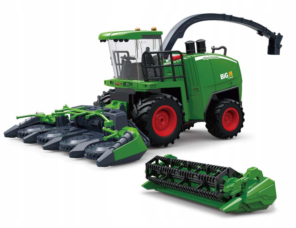 CHILDREN'S COMBINE HARVESTER 2IN1 FOR CORN MOVABLE HEADER DRIVE Interactive Brand Sferazabawek