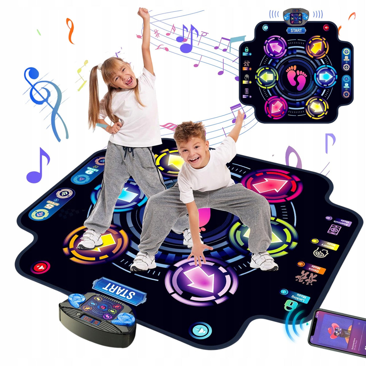 CHILDREN'S DANCE MAT WATERPROOF AND TEAR-RESISTANT SURFACE