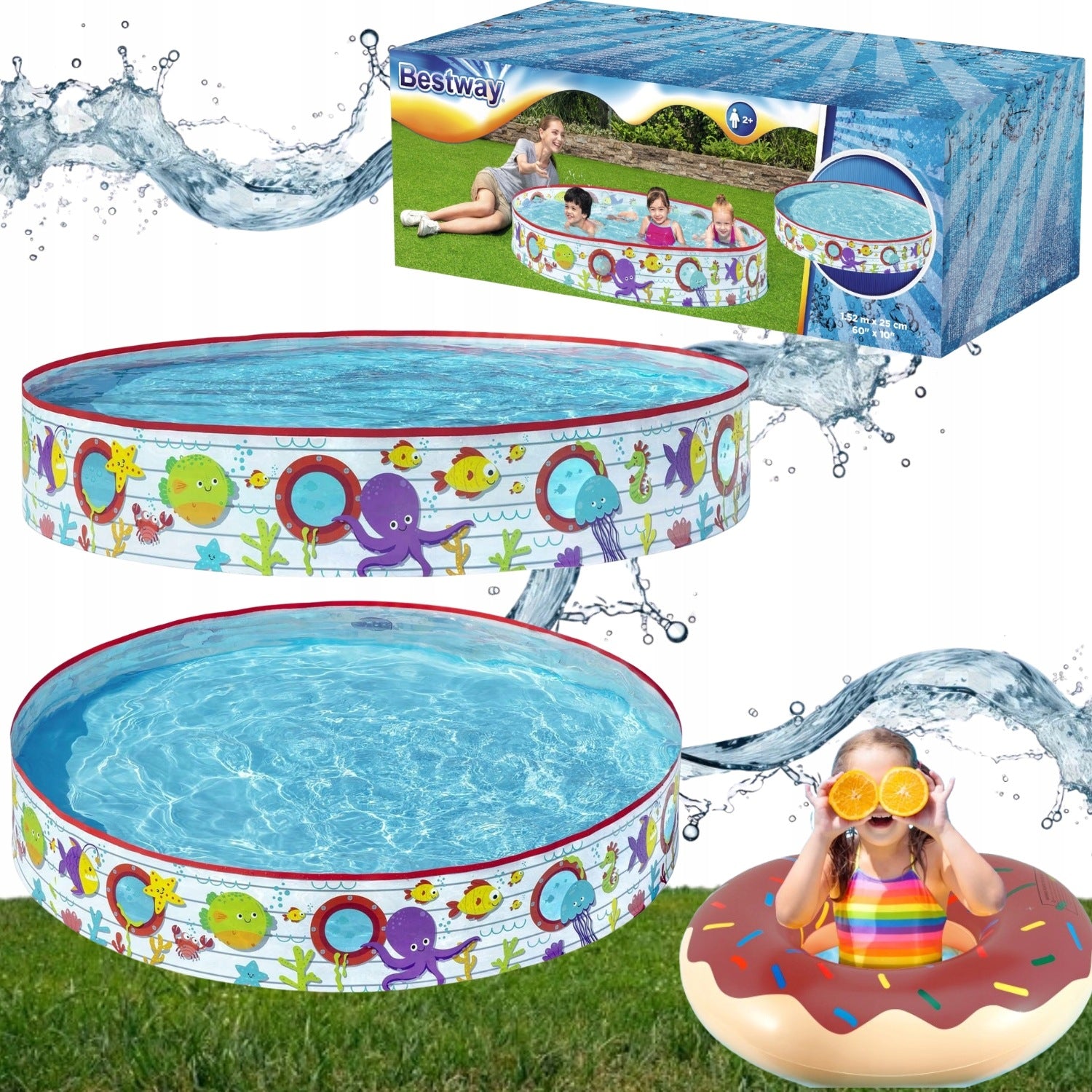CHILDREN'S GARDEN POOL EXPANSION ROUND LARGE FOR GARDEN 152X25CM BESTWAY