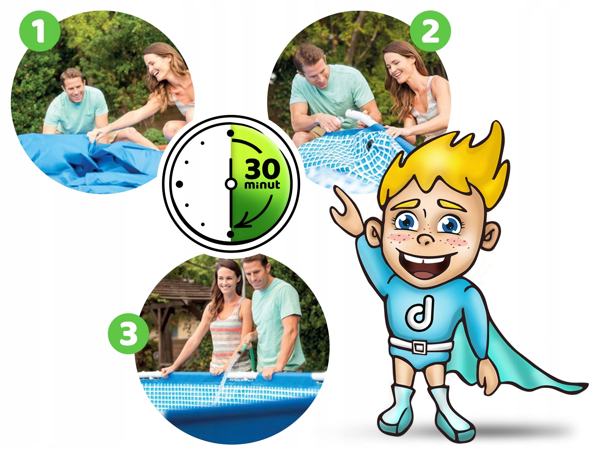 CHILDREN'S GARDEN POOL INTEX 28206ND 305x76cm MODEL 2026 Length 305 cm
