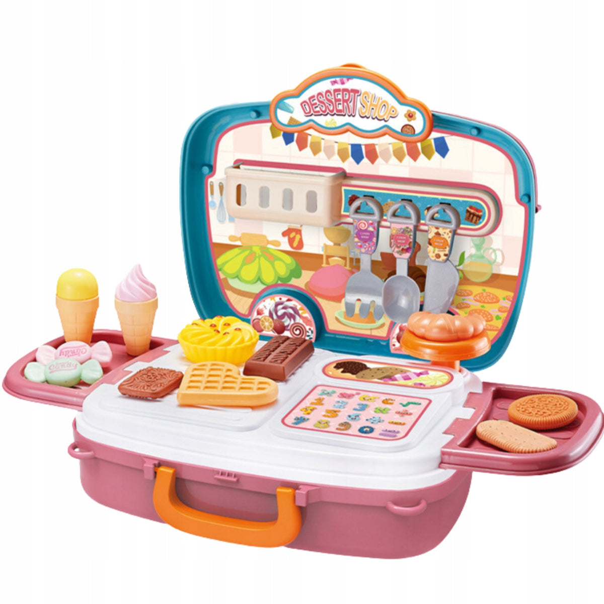 CHILDREN'S KITCHEN FOLDING SUITCASE 3IN1 KITCHEN SET SOUND LIGHT Brand no brand
