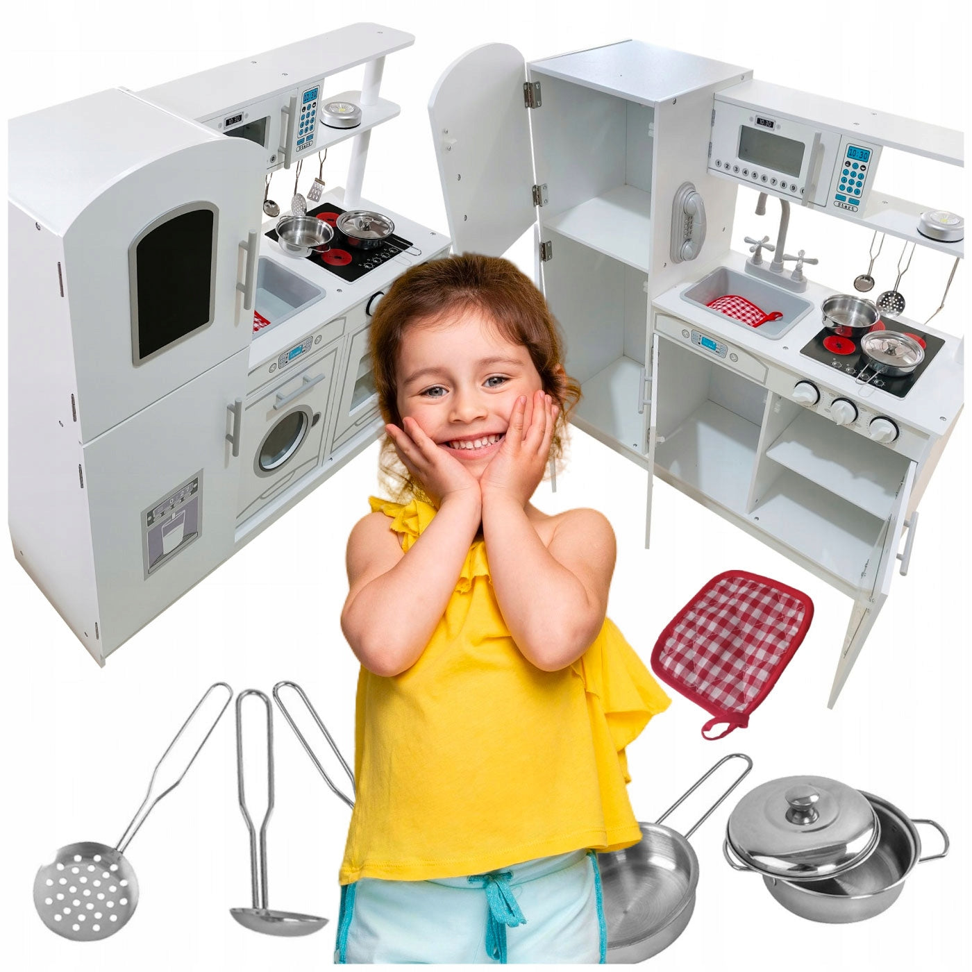 CHILDREN'S KITCHEN wooden GIFT cooker XXL FREEBIES LED LIGHT