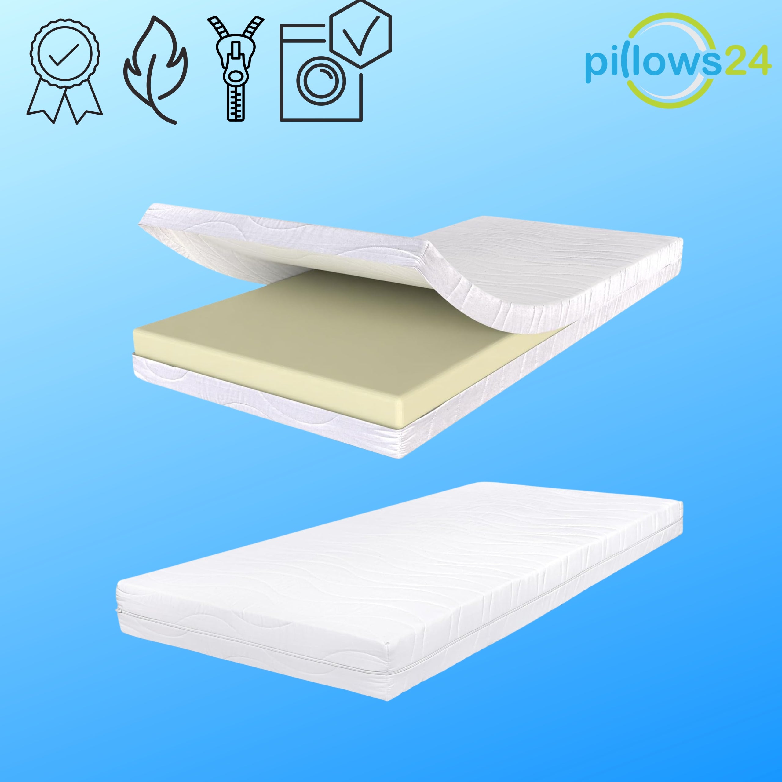 CHILDREN'S MATTRESS FOR FOAM CRIB WITH COVER 70X140X10CM H3 Brand no brand