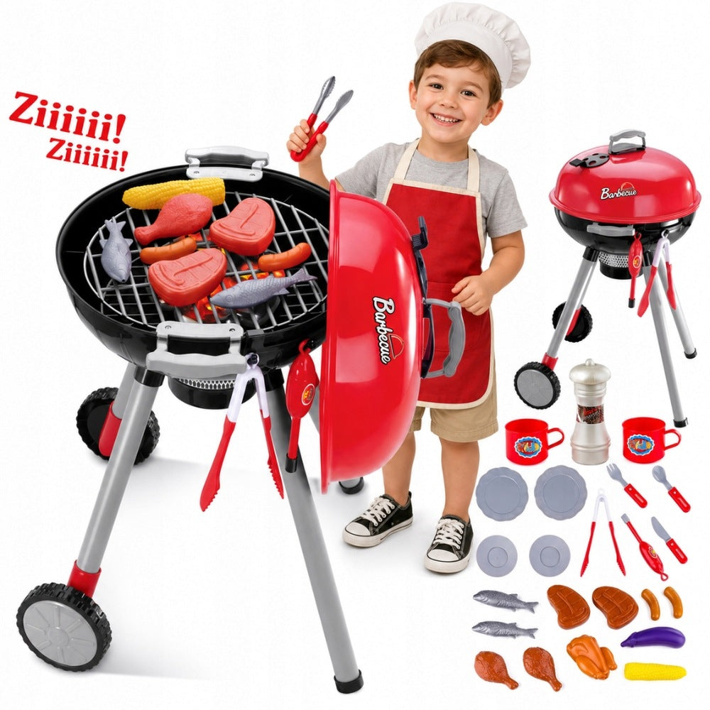 CHILDREN'S PLAY GRILL GARDEN SOUND LIGHT KITCHEN ACCESSORIES WOOPIE