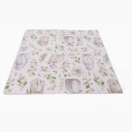 CHILDREN'S PLAY MAT RABBIT PATTERN 130X130CM FOLDABLE PORTABLE