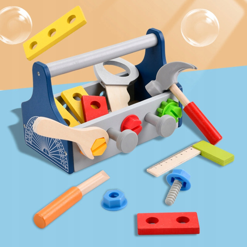 CHILDREN'S PLAY TOOL BOX Wooden with Tool Set Manufacturer code W03D186