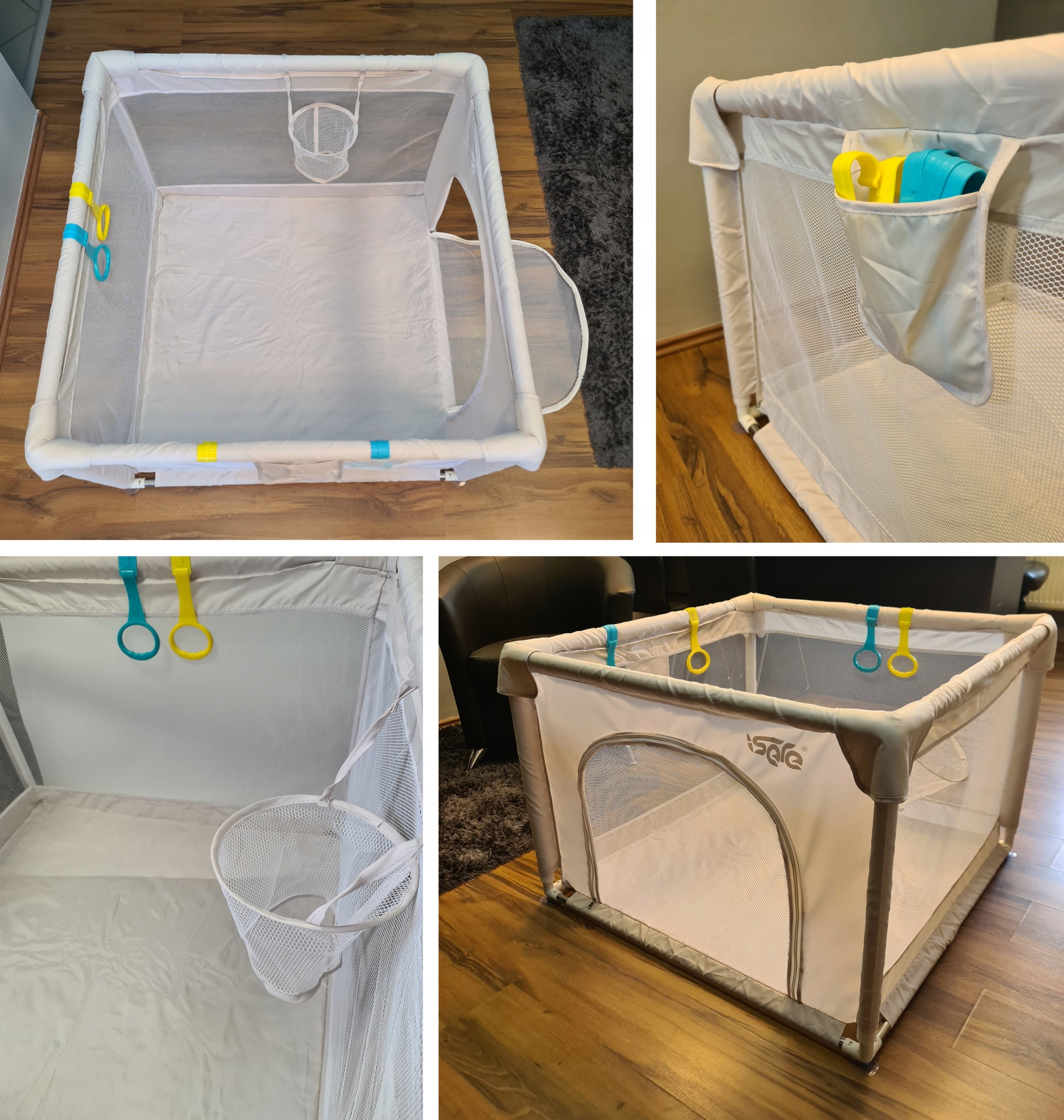 CHILDREN'S PLAYPEN ISERE PREMIUM 90x90 COMPACT DRY POOL SPONGES BAG Packaging status original