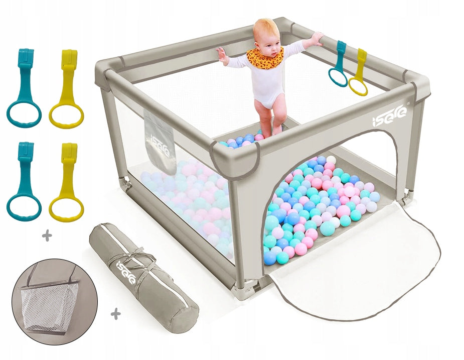 CHILDREN'S PLAYPEN ISERE PREMIUM 90x90 COMPACT DRY POOL SPONGES BAG