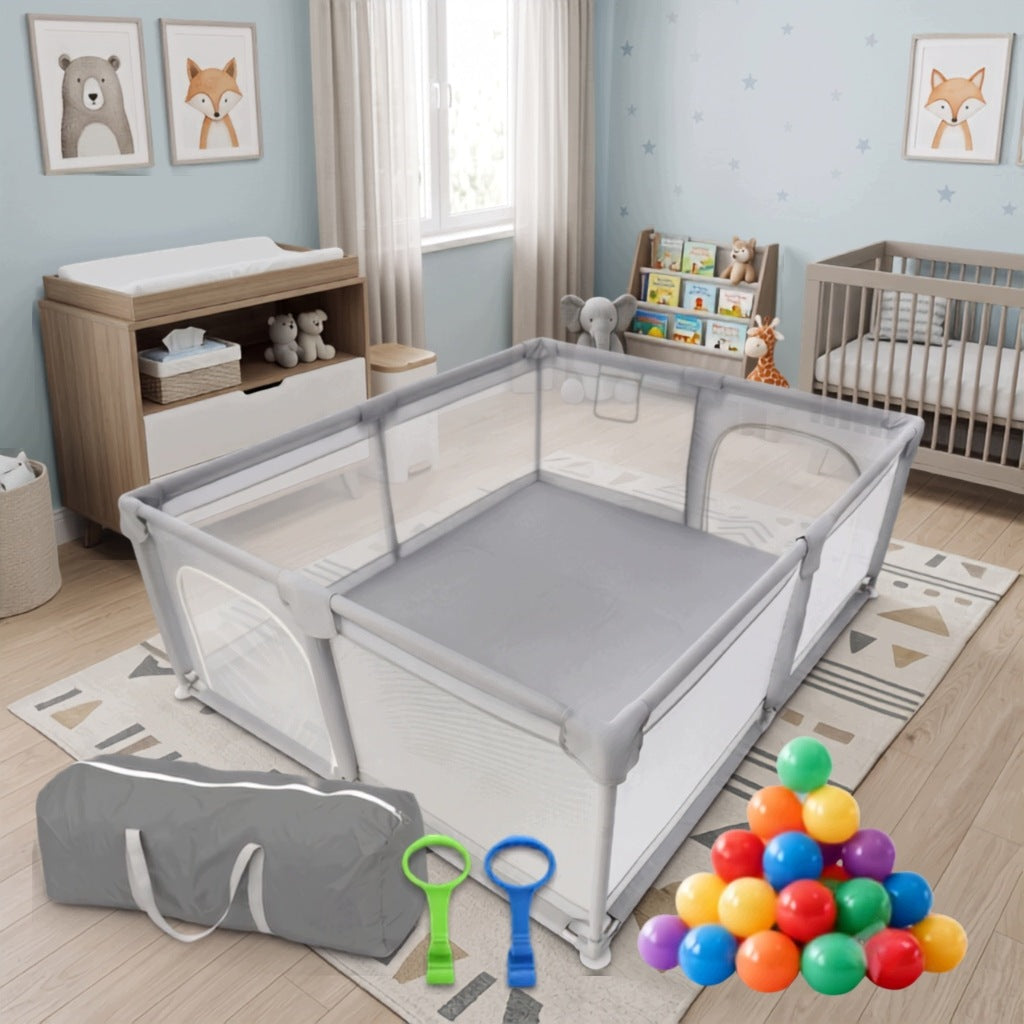 CHILDREN'S PLAYPEN XXL 180X200 DRY POOL SQUARE TOYS + BALLS + BAG Manufacturer code 1757 składany turystyczny pokrowiec