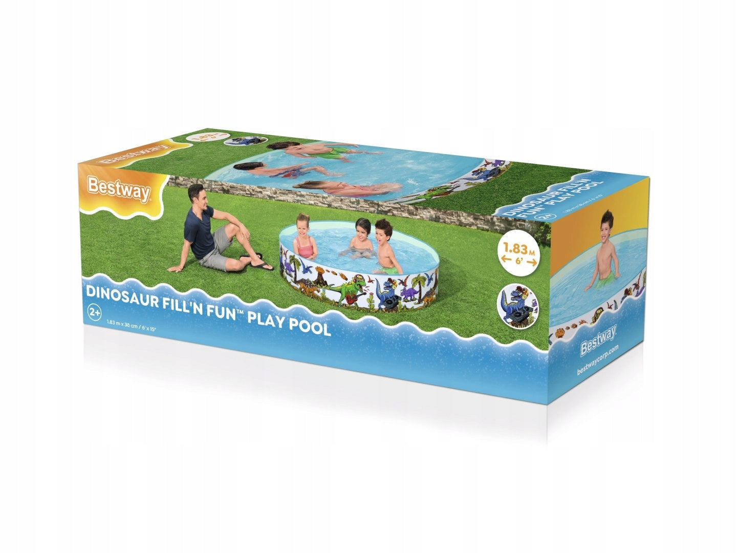 CHILDREN'S POOL GARDEN EXPANSION ROUND SHOWER TRAY 183x38cm BESTWAY Packaging status original