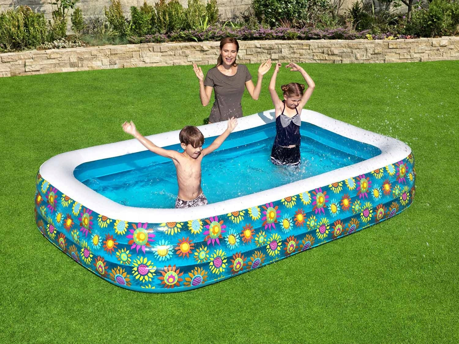 CHILDREN'S POOL INFLATABLE GARDEN SHOWER TRAY 305 x 183 x 56 cm BESTWAY FUN Brand Bestway