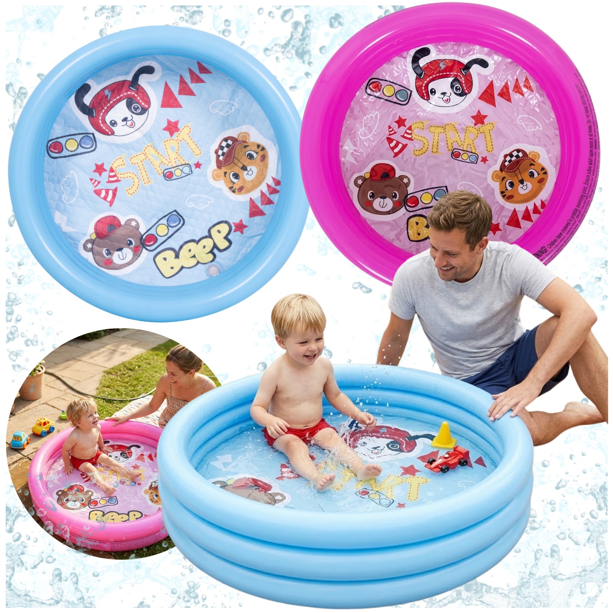 CHILDREN'S POOL PADDLING POOL JILONG ANIMALS 70CM IN DIAMETER
